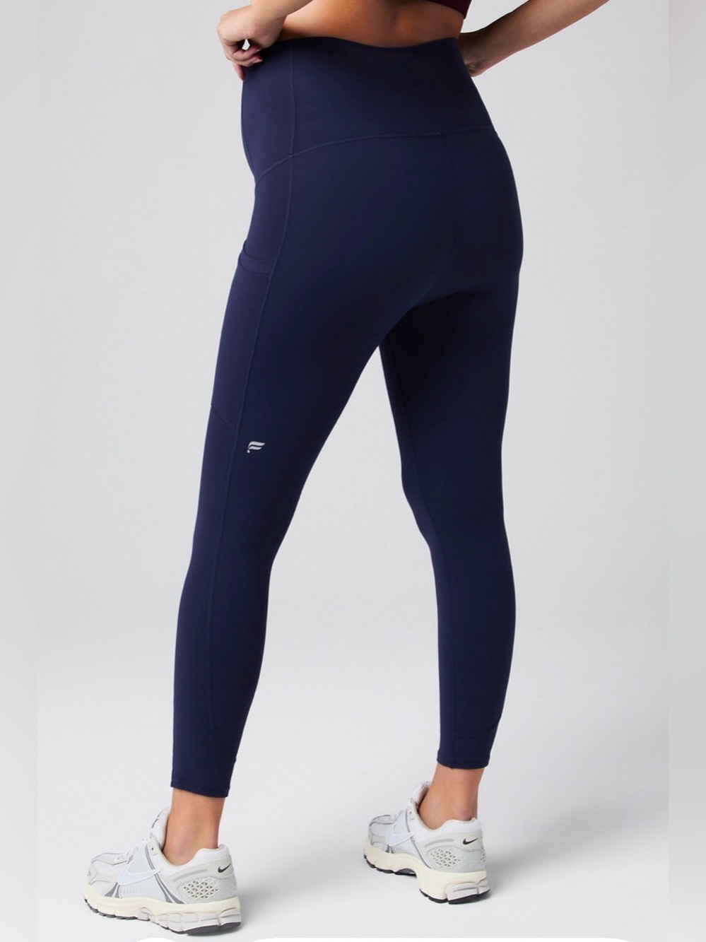 Fabletics PureLuxe High-Waisted Maternity Leggings - Navy - M